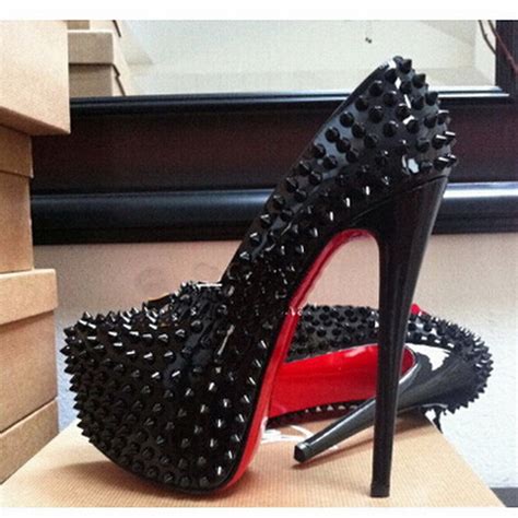 louis vuitton red bottoms spikes|louis vuitton platform heels red.